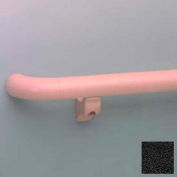 Round Handrail, 1-1/2" Grip, Aluminum Retainer, 12' Long, Black