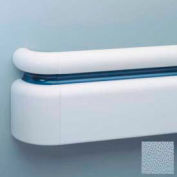 All Vinyl Three-Piece Handrail System, 6.25" Face, Aluminum Retainer, 12' Long, Blue Fog