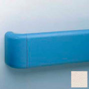 Vinyl Crash Rail-Type Handrail, Aluminum Retainers, 5-1/2'' High, 12' Long, Pumice