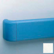Heavy-Duty 5.5" Face Handrail/Wall Guard W/Aluminum-Reinforced Return & Retainer, 12' Long, Wht Sand