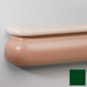 Crescent Series Vinyl Handrail/Crashrail Combination, 5-1/2" High, 12' Long, Hunter Green