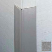 Vinyle souple coin garde, 2-1/2" ailes, 3/16" rayon, 4' H, gris, lourd vinyle souple