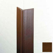 Flexible Vinyl Corner Guard, 1-3/4" Wings, 1/4" Radius, 4'H, Brown, Heavy Duty Flexible Vinyl