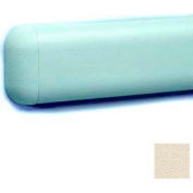 Wall Guard W/Rounded Top & Bottom Edges, Aluminum Retainer, 2-516"H x 12'L, Eggshell