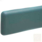 W/arrondi haut de mur garde & bords inférieurs, système de retenue W/Rec. Clip en plastique, 6" H x 12' L, blanc