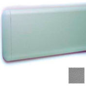 Wall Guard W/Rounded Top & Bottom Edges, Rec. Plastic Clip Retainer System, 7-3/4"H x 12'L, GY