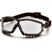 V2g® Safety Glasses Clear Anti-Fog Lens , Black Strap/Temples - Pkg Qty 12