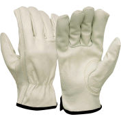 Grain Cowhide Driver Gloves with Keystone Thumb, Size XL