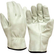 Grain Cowhide Driver Gloves with Staight Thumb, Size 2XL