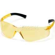 Ztek® Lunettes de sécurité Lentille ambrée , Monture ambre, qté par paquet : 12