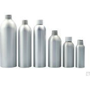 Qorpak® bouteille de balle en aluminium brossé de 8 oz avec capuchon à vis doublé F217 24-410, 20PK