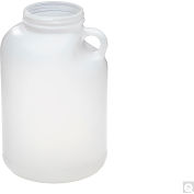 Qorpak® 128oz Natural HDPE Wide Mouth Handled Round Jug with 89-400 Neck Finish, Jug Only, 36PK