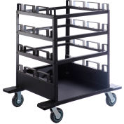 Horizontal Stanchion Storage Cart, 12 Post Capacity