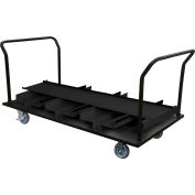 Chariot de stockage vertical Stanchion, capacité de 18 postes