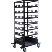 Horizontal Stanchion Storage Cart, 21 Post Capacity