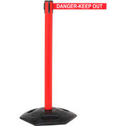 WeatherMaster Red Post Retracting Belt Barrier, 11 Ft. Red Danger Belt