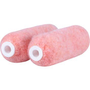 RollerLite 2" x 3/8" Pink Polyester Mini Roller Covers, 2/Pack 12/Case - 3EAP038D