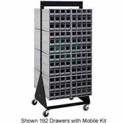 Quantum QIC-248-83 48"H Double Sided Floor Stand with 128 Gray Drawer Interlocking Storage Cabinet