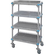 Quantum® Millenia Drying Rack Unit with 1-1/2" 16 Pronged Racks, 54"W x 24"D x 68"H, Gray