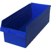 Global Industrial™ Plastic Nesting Storage Shelf Bin 11-1/8W x 11-5/8D x  4H Red - Pkg Qty 12