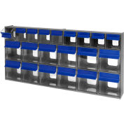 Quantique pointe sur stockage Bin QTB669 3-5/8" L x 23-5/8" W x 11-3/16 « H gris