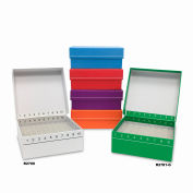 MTC Bio FlipTop Cardboard Freezer Box with Hinged Lid, 100 Place, White, 50 Pack