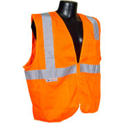 Radians® SV2Z Economy Class 2 Mesh Safety Vest W/ Zipper, Hi-Vis Orange, S - Pkg Qty 12