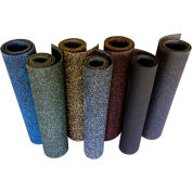 Rubber-Cal "Elephant Bark" Rubber Flooring - 3/16 in. x 4 ft. x 20 ft. - Black