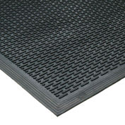 DuraScraper Linear Commercial Rubber Entrance Door Mat 3/8" Thick 3'x 5' Black