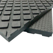 Rubber-Cal "Maxx-Tuff" Rubber Mat - Heavy Duty Rubber Floor Protection Mat - Black, 1/2" x 4ft x 6ft