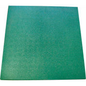 Rubber-Cal "Eco-Sport" 3/4" Interlocking Rubber Tiles - 20" x 20" Tile, 10/Pk, 28 Sqr/Ft, Green
