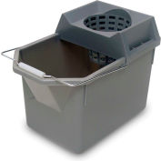 Rubbermaid® 6194 plastique seau & Combo filtre Mop w/Steel gérer, 15 pintes gris, qté par paquet : 6