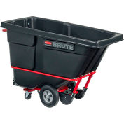 Rubbermaid® Brute Rotomoulé Tilt Truck, service standard, 1/2 verge cube, noir