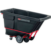 Rubbermaid® Brute Rotomolded Tilt Truck, Robuste, 1/2 Verge Cube, Noir