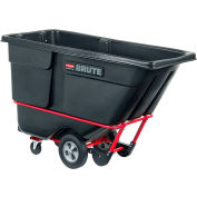 Rubbermaid® Brute Rotomolded Tilt Truck, service standard, 1 verges cubes, noir