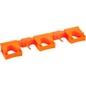 Vikan Hygienic Hi-Flex Wall Bracket System, Orange, Polypropylene/TPE Rubber/Polyamide
