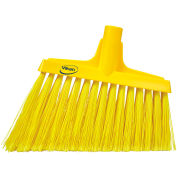 Vikan 29166 Split Bristle Angle Head Broom, Jaune