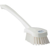 Vikan 41865 Long Handle Scrubbing Brush- Stiff, White