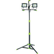 Power Smith™ Dual Head LED Work Light w / trépied, 8000 Lumens, Noir