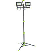 Power Smith™ Dual Head LED Work Light w / trépied, 14000 Lumens, Noir
