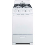 Summit-Range, Gas, 4 Brûleurs, 2,3 Cu. Ft., Spark Start, White, 23,5 » x 19,5 » x 42 »