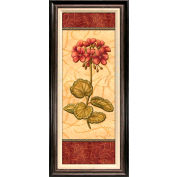 Crystal Art Gallery - Red Passion Geranium - 18-1/2"W x 42-1/2"H, Linen Liner Framed
