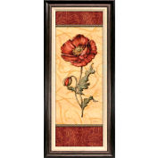 Crystal Art Gallery - Red Passion Pavot - 18-1/2"W x 42-1/2"H, Linen Liner Framed