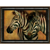 Crystal Art Gallery - Framed Canvas Zebra 2 - 40"W x 30"H, Straight Fit Framed