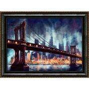 Crystal Art Gallery - Framed Canvas w/Foil Bridge - 40"W x 30"H, Straight Fit Framed