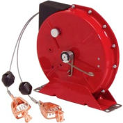 Reelcraft, 3050 G Y, statique/décharge mise à la terre Reel, 50ft câble, w/double pinces sur fin