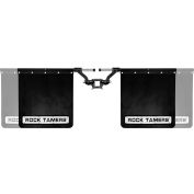 Rock Tamers 2-1/2" Hub Mudflap System, Matte Black/Stainless Steel Trim Plates 1/Pack