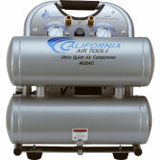California Air Tools CAT-4620AC, Portable Elec Air Compressor, 2 HP, 4.6 Gal, Twin Stack, 5.3 CFM