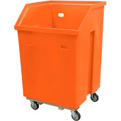 Royal Basket Trucks® Linen Cart, 19.5 Cu. Ft, 29"L x 29"W x 47"H, Orange