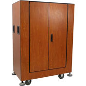 Royal Basket Trucks® Designer Storage Cart, 48 Cu. Ft, 44-1/2"L x 24-1/2"W x 70-1/2"H, Brown